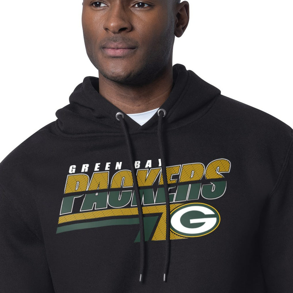 Green Bay Packers Starter Logo Push Graphic Hoodie Black - NFL
