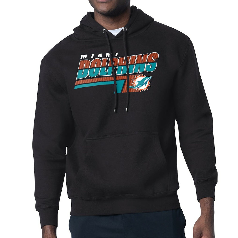Miami Dolphins Starter Logo Push Graphic Hoodie Black - NFL