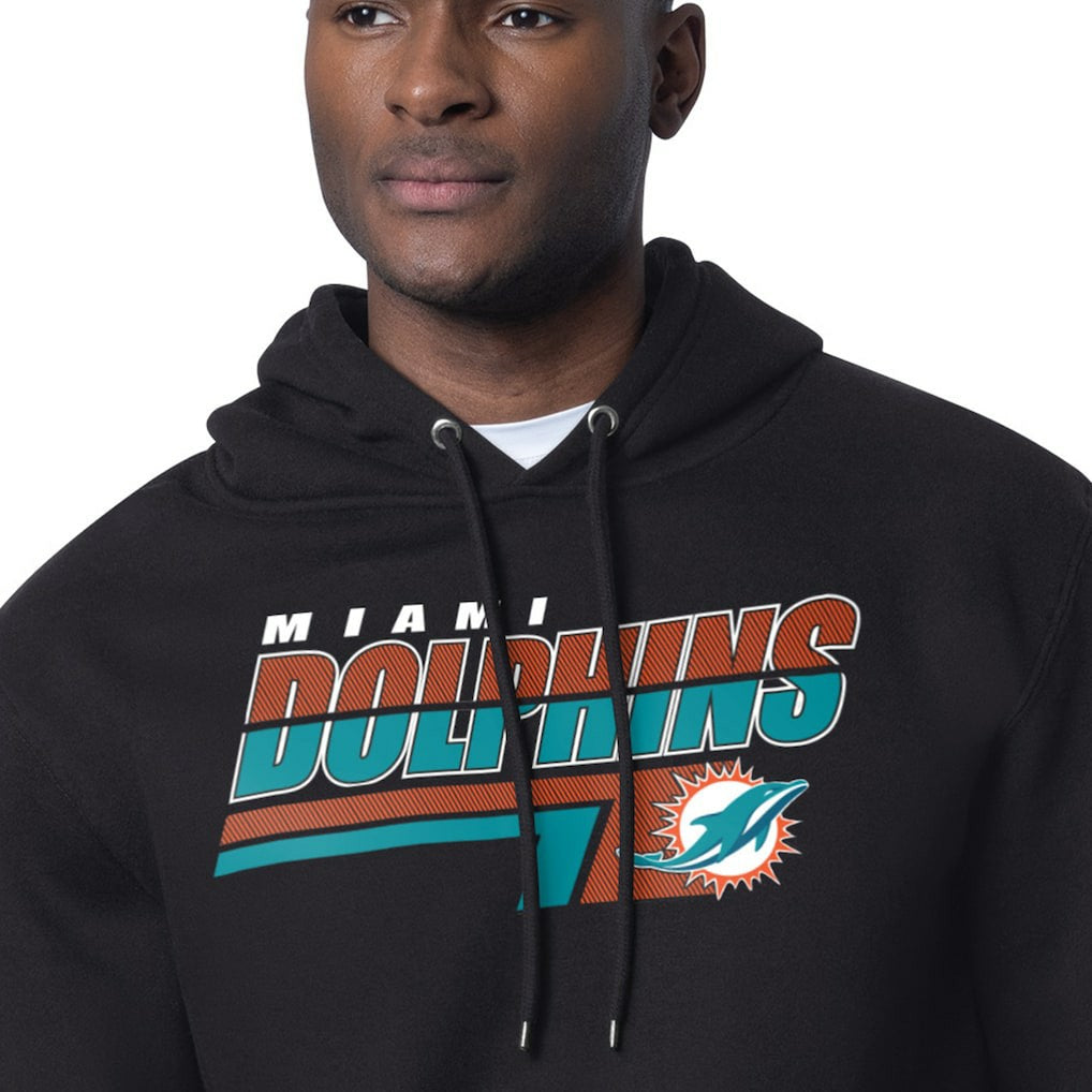 Miami Dolphins Starter Logo Push Graphic Hoodie Black - NFL