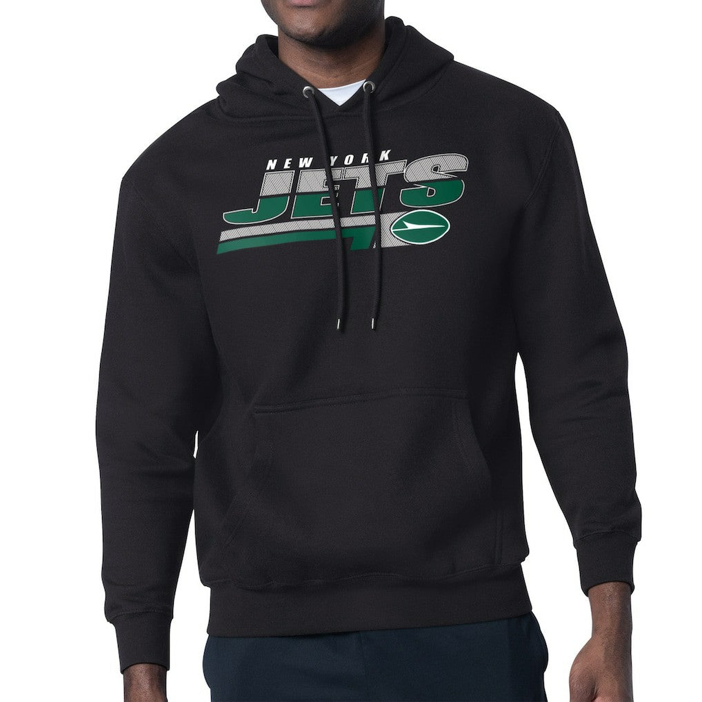 New York Jets Starter Logo Push Graphic Hoodie Black - NFL