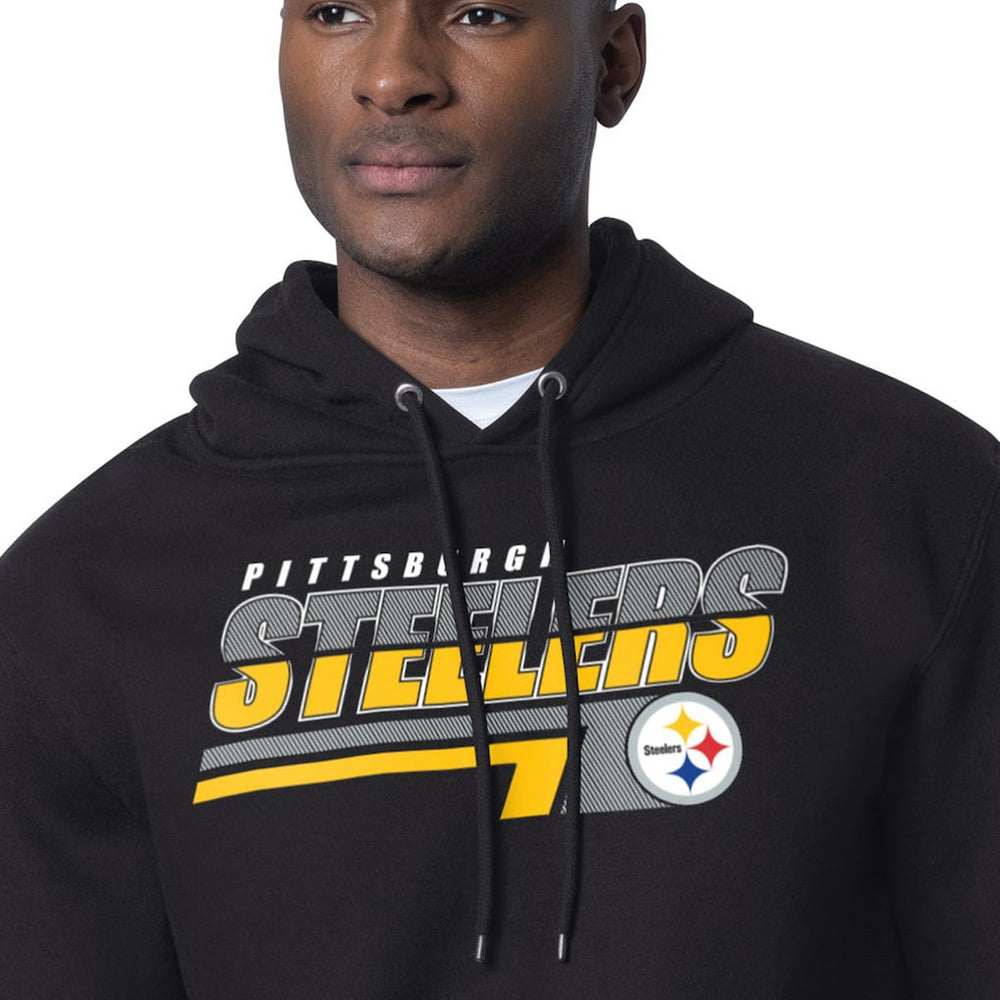 Pittsburgh Steelers Starter Logo Push Graphic Hoodie Black - NFL