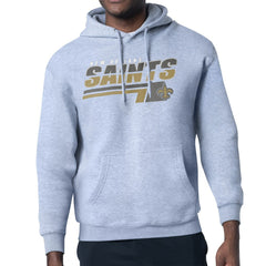 New Orleans Saints Starter Logo Push Graphic Hoodie Heather Gray - NFL
