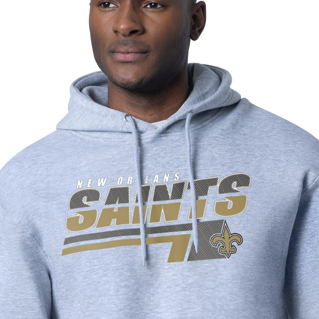 New Orleans Saints Starter Logo Push Graphic Hoodie Heather Gray - NFL