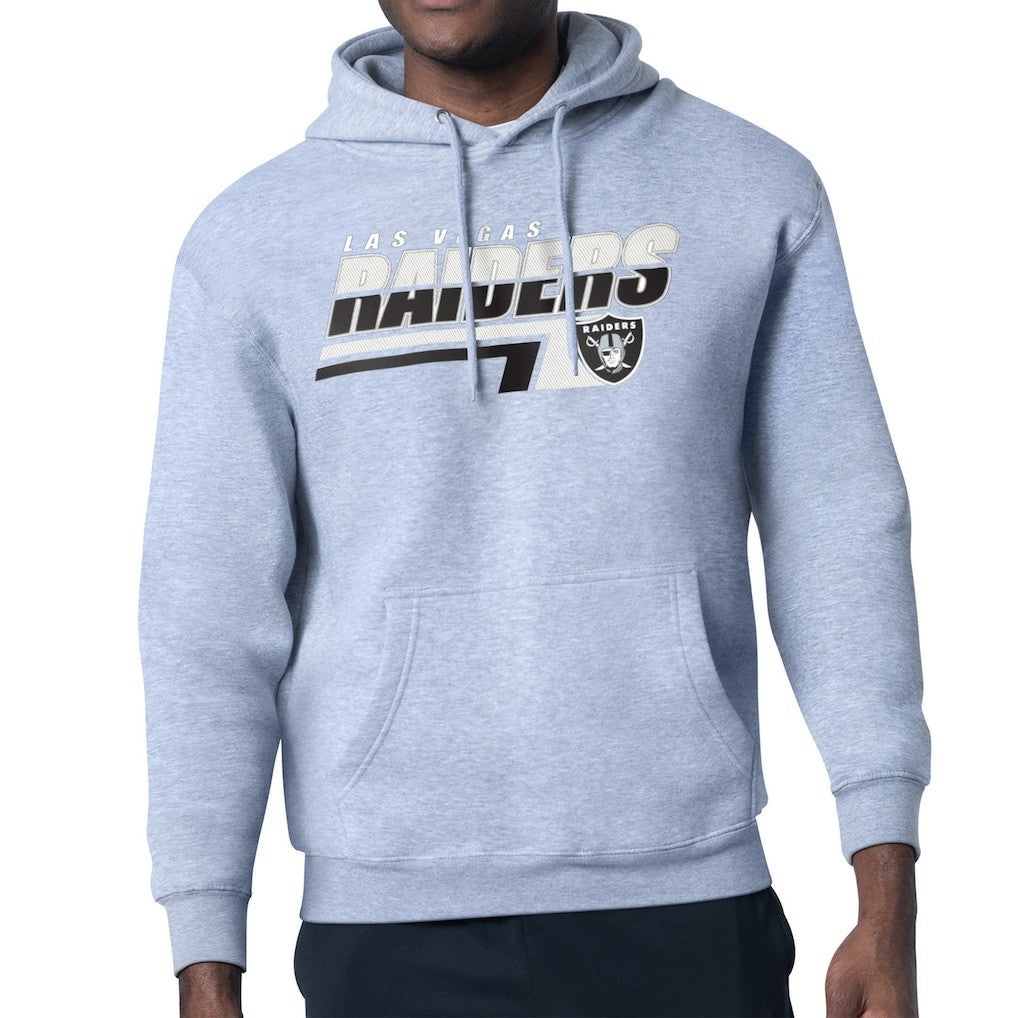 Las Vegas Raiders Starter Logo Push Graphic Hoodie Heather Gray - NFL