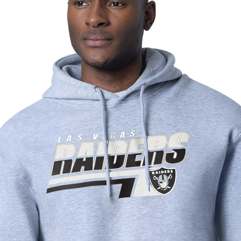 Las Vegas Raiders Starter Logo Push Graphic Hoodie Heather Gray - NFL