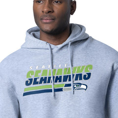 Seattle Seahawks Starter Logo Push Graphic Hoodie Heather Gray - NFL