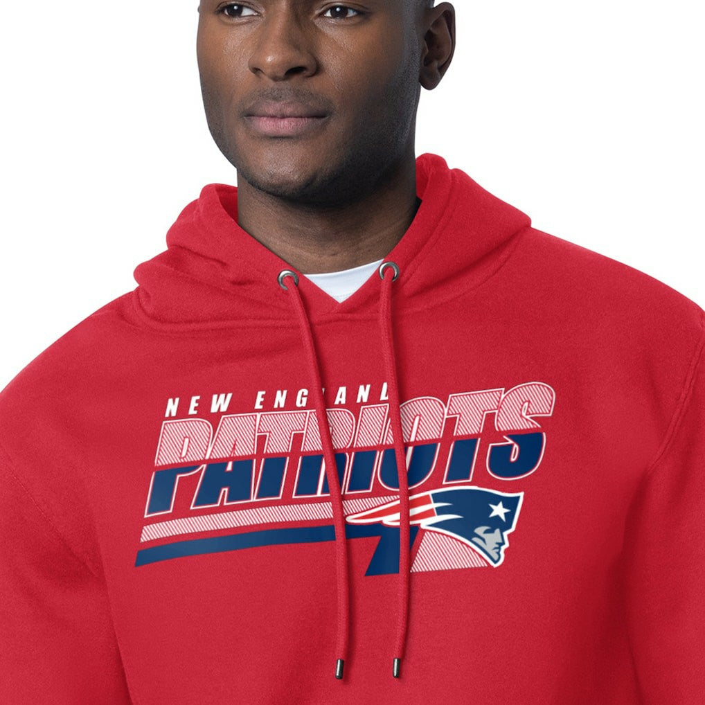 New England Patriots Starter Logo Push Graphic Hoodie Red - NFL
