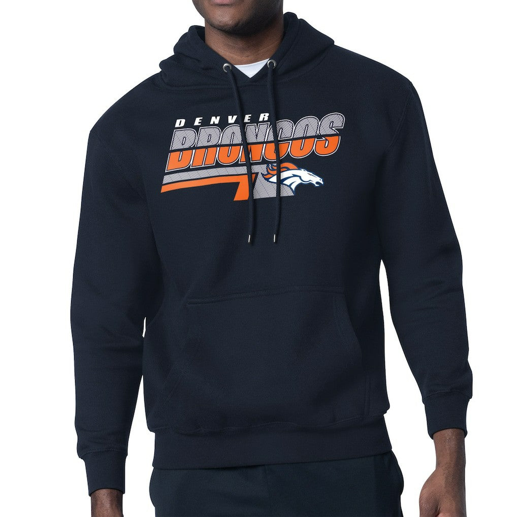 Denver Broncos Starter Logo Push Graphic Hoodie Navy - NFL