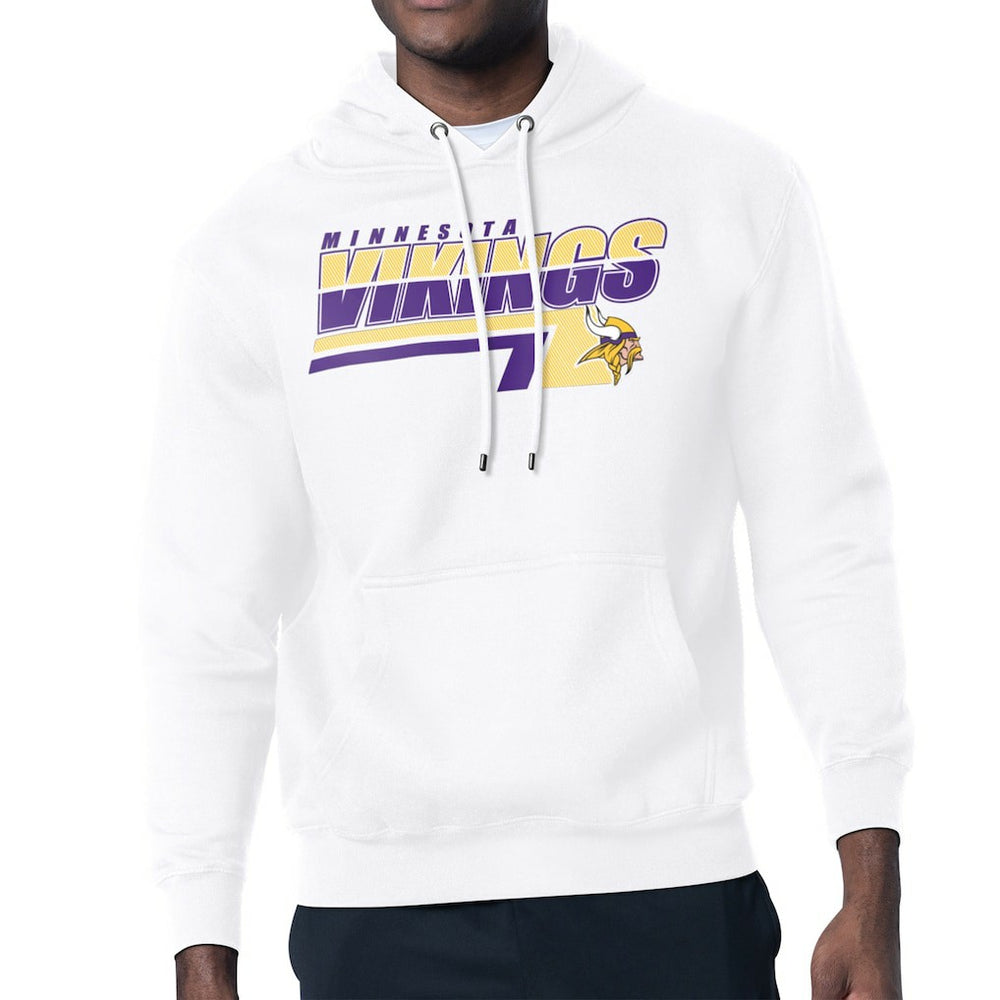 Minnesota Vikings Starter Logo Push Graphic Hoodie White - NFL
