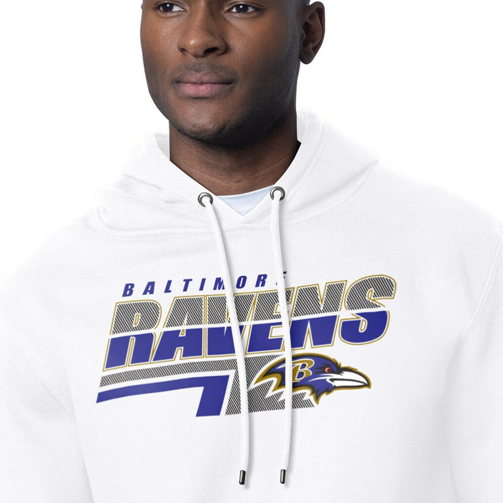 Baltimore Ravens Starter Logo Push Graphic Hoodie White - NFL