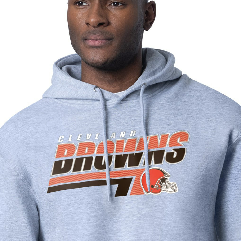 Cleveland Browns Starter Logo Push Graphic Hoodie Heather Gray - NFL