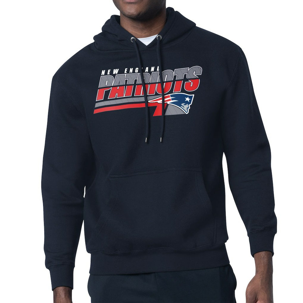 New England Patriots Starter Logo Push Graphic Hoodie Navy - NFL