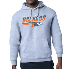 Denver Broncos Starter Logo Push Graphic Hoodie Gray - NFL