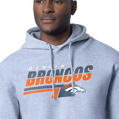 Denver Broncos Starter Logo Push Graphic Hoodie Gray - NFL