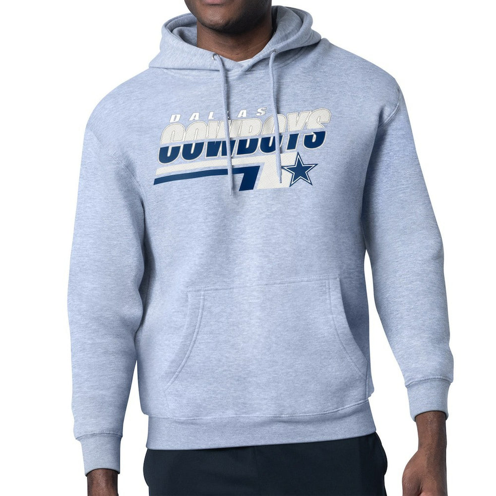 Dallas Cowboys Starter Logo Push Graphic Hoodie Gray - NFL