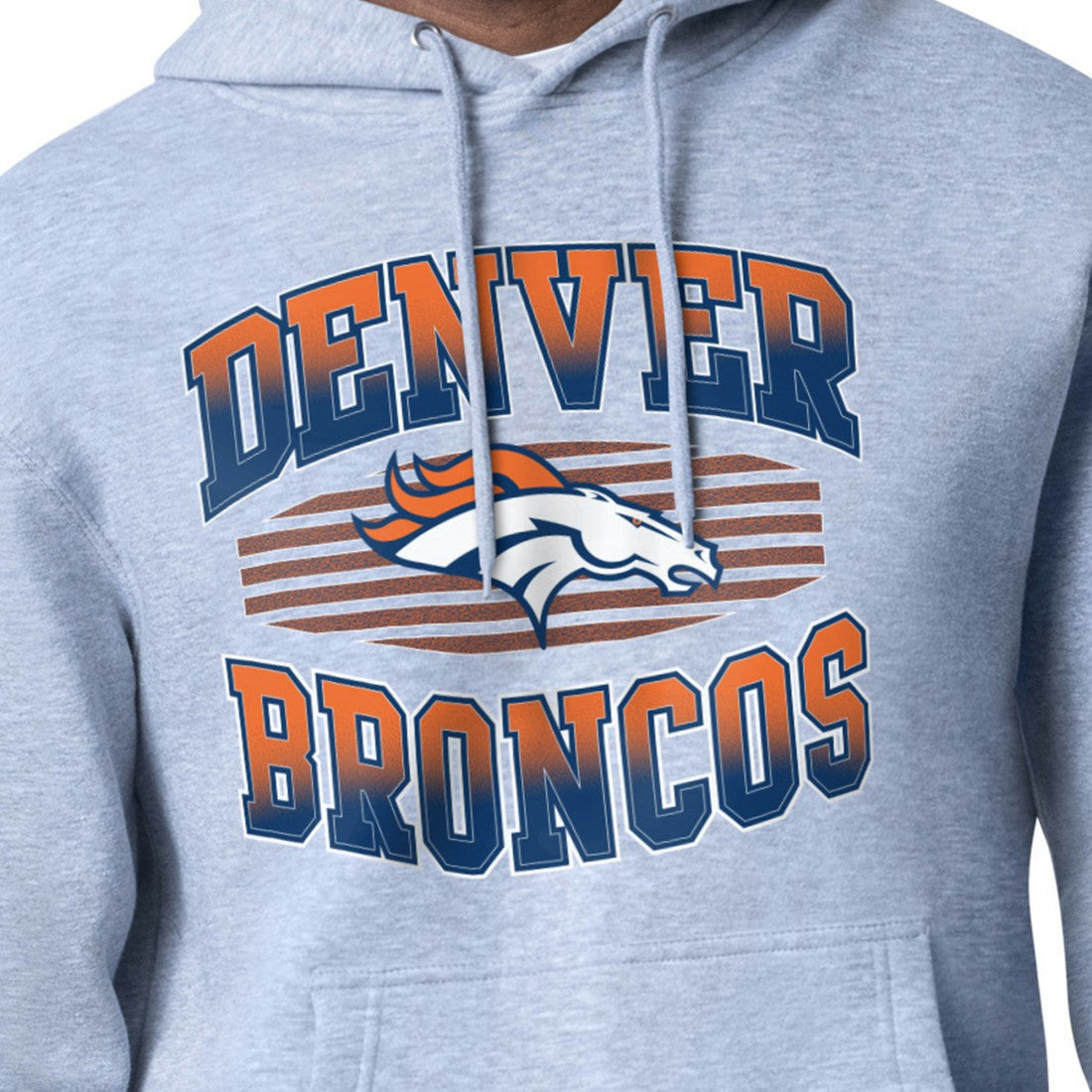 Denver Broncos Starter Team Grit Graphic Hoodie Heather Gray - NFL