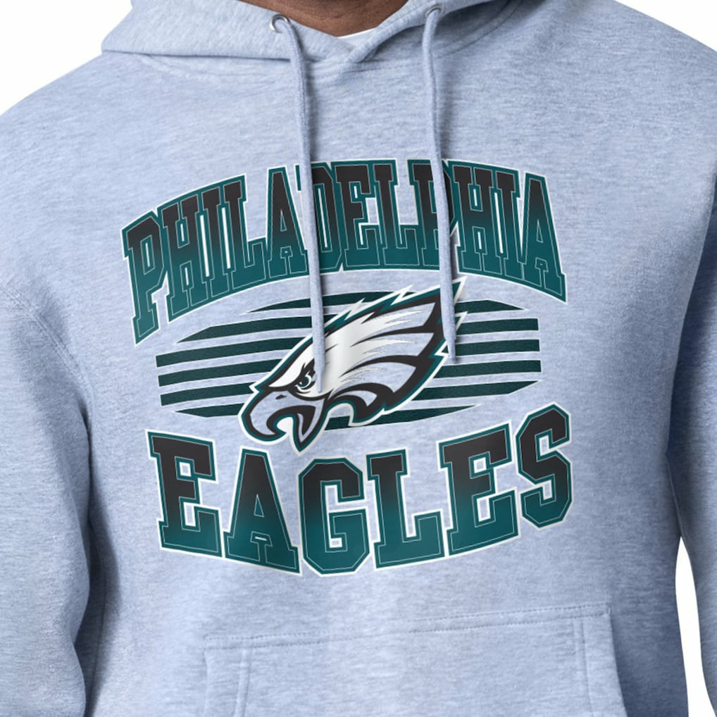 Philadelphia Eagles Starter Team Grit Graphic Hoodie Heather Gray - NFL