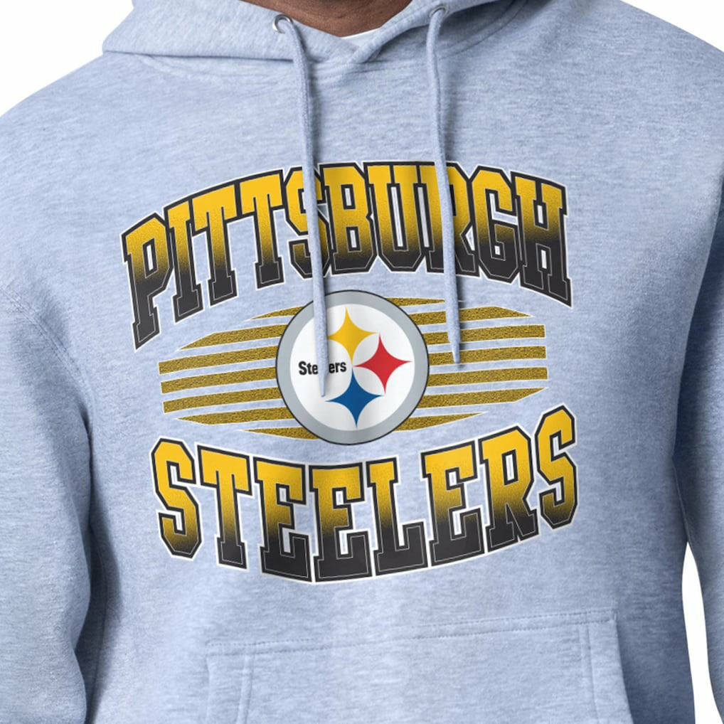 Pittsburgh Steelers Starter Team Grit Graphic Hoodie Heather Gray - NFL