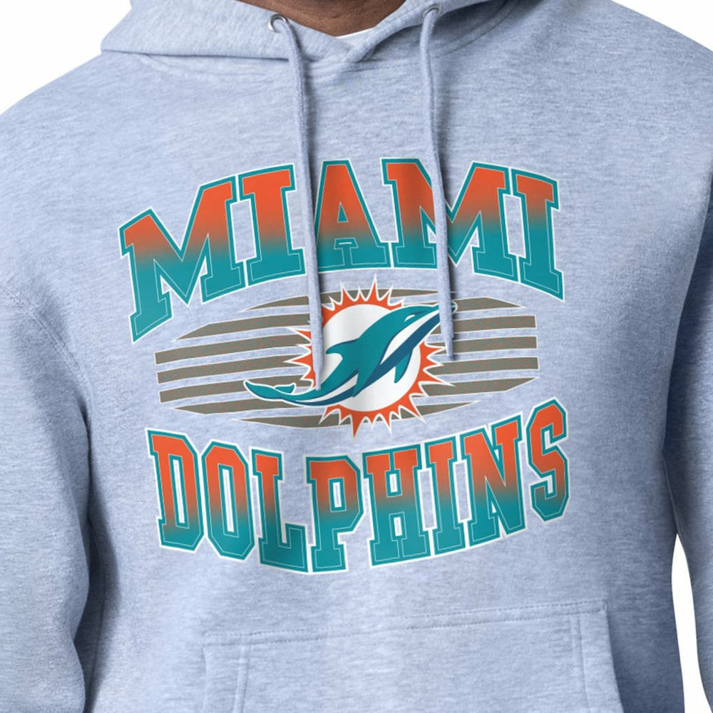Miami Dolphins Starter Team Grit Graphic Hoodie Heather Gray - NFL