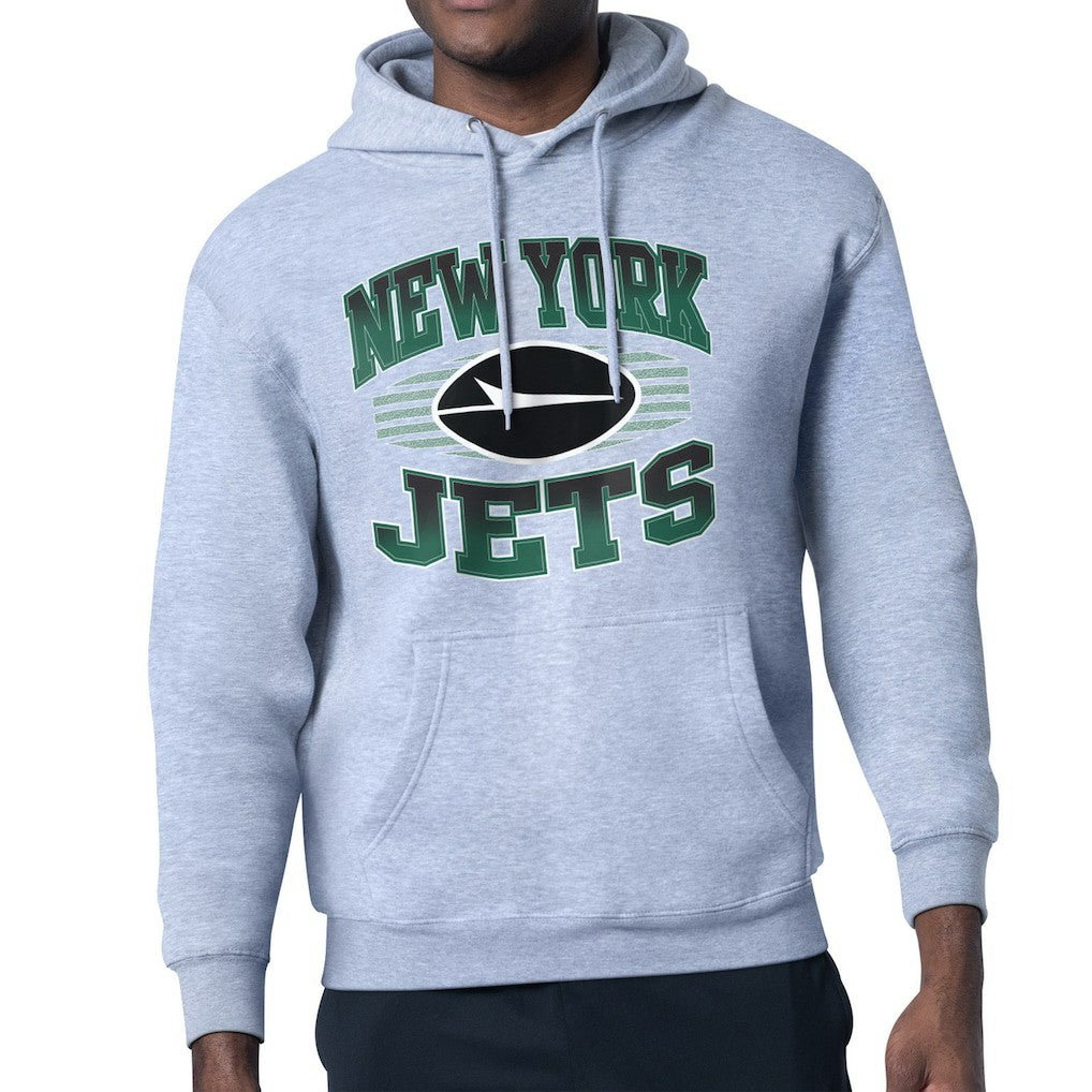 New York Jets Starter Team Grit Graphic Hoodie Heather Gray - NFL