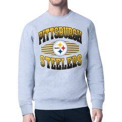 Pittsburgh Steelers Starter Team Grit Graphic Fleece Pullover Sweatshirt Heather Gray - NFL