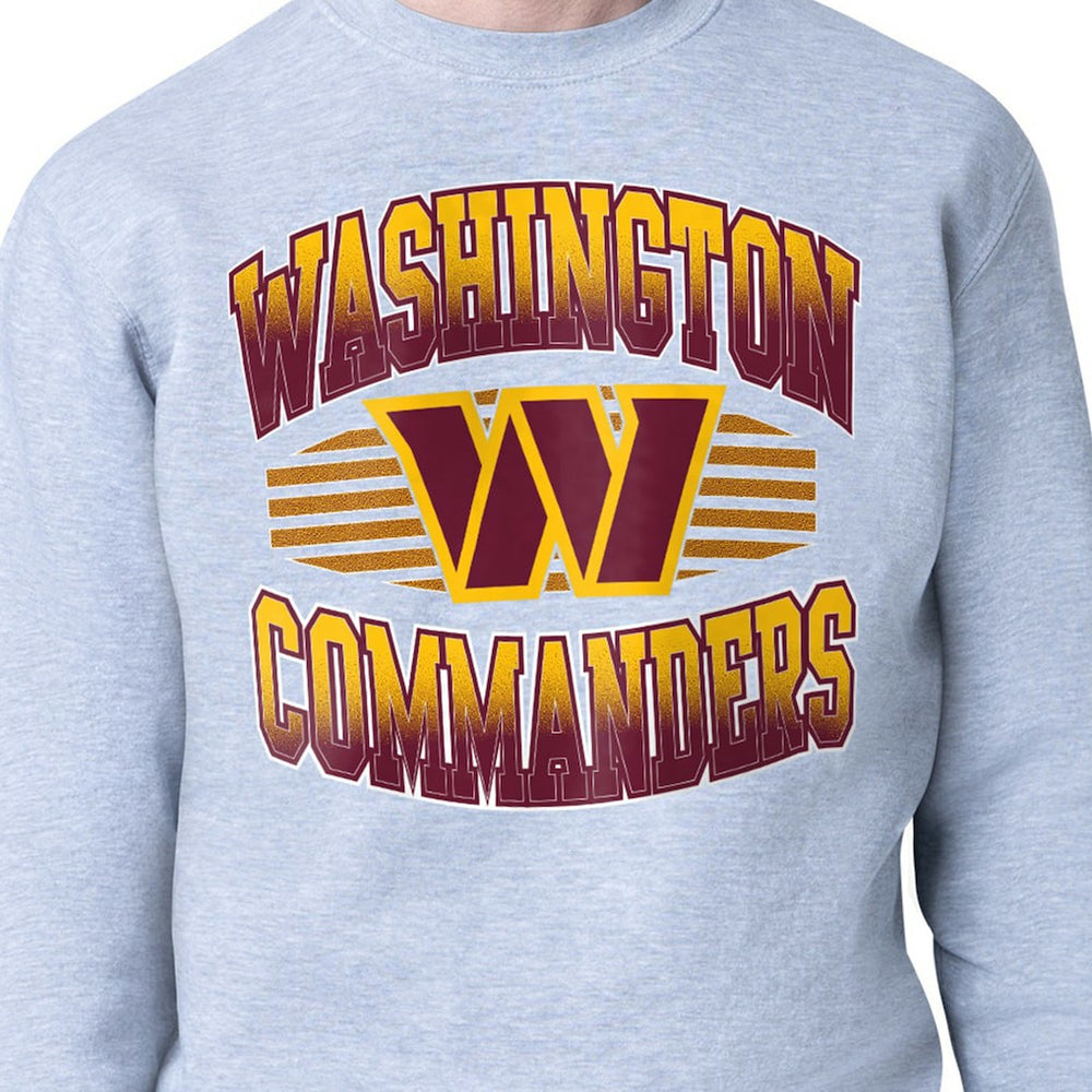 Washington Commanders Starter Team Grit Graphic Fleece Pullover Sweatshirt Heather Gray - NFL