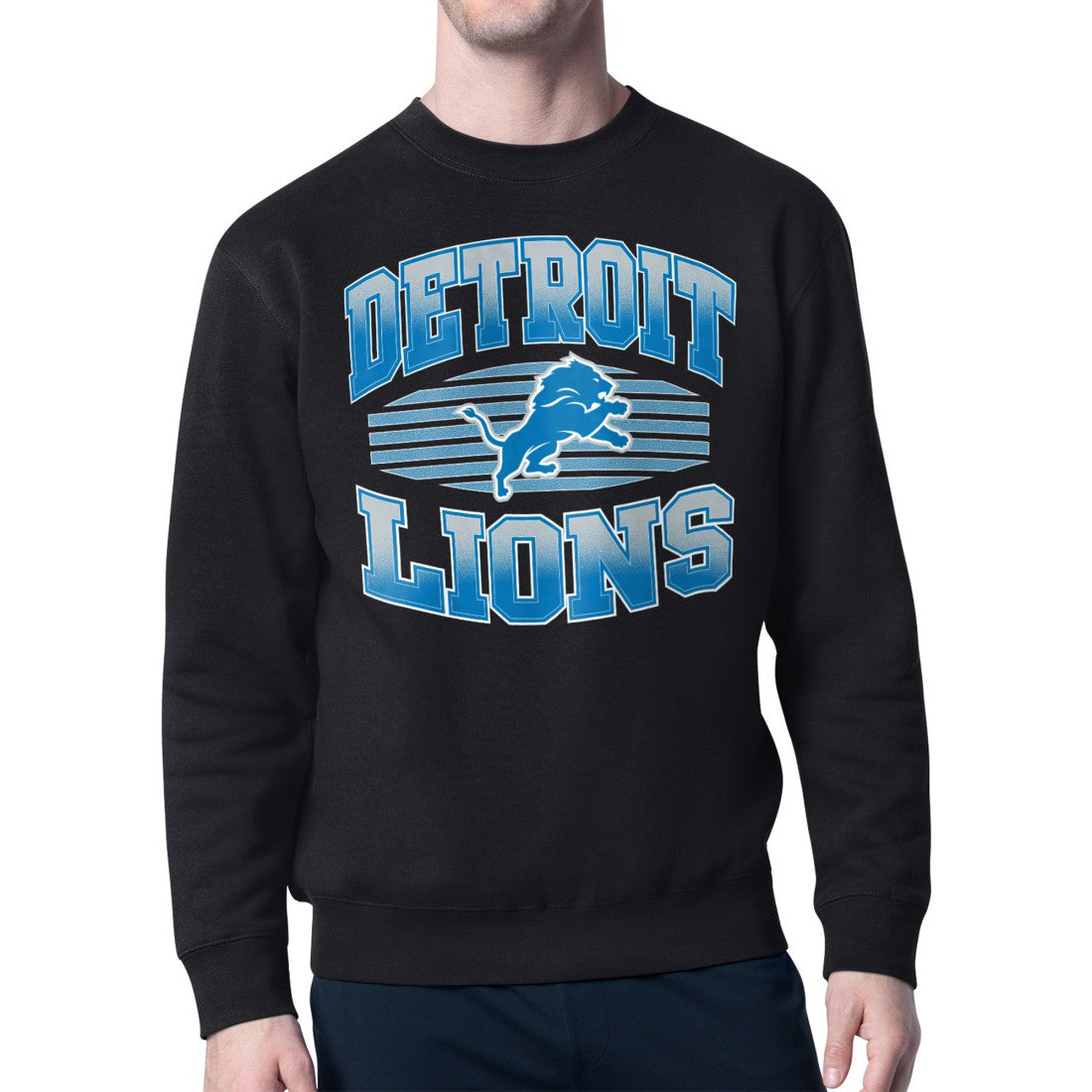 Detroit Lions Starter Team Grit Graphic Fleece Pullover Sweatshirt Black - NFL