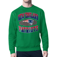 New England Patriots Starter Team Grit Graphic Fleece Pullover Sweatshirt Kelly Green - NFL