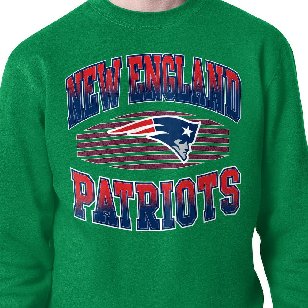 New England Patriots Starter Team Grit Graphic Fleece Pullover Sweatshirt Kelly Green - NFL