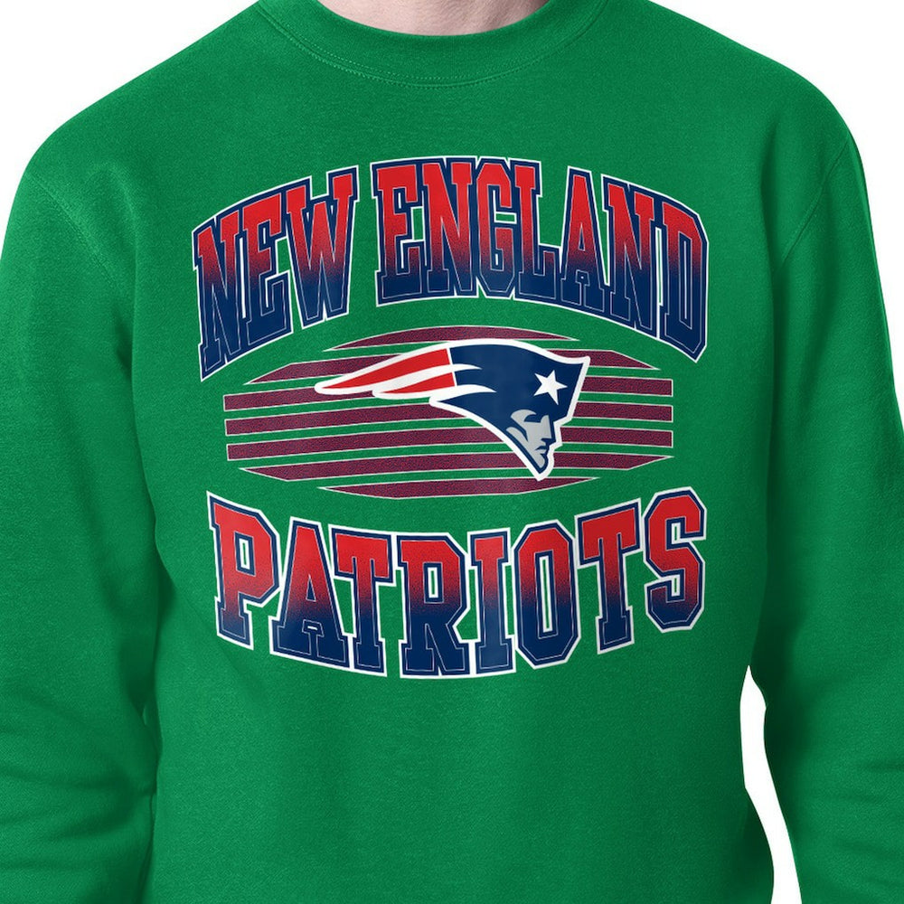 New England Patriots Starter Team Grit Graphic Fleece Pullover Sweatshirt Kelly Green - NFL