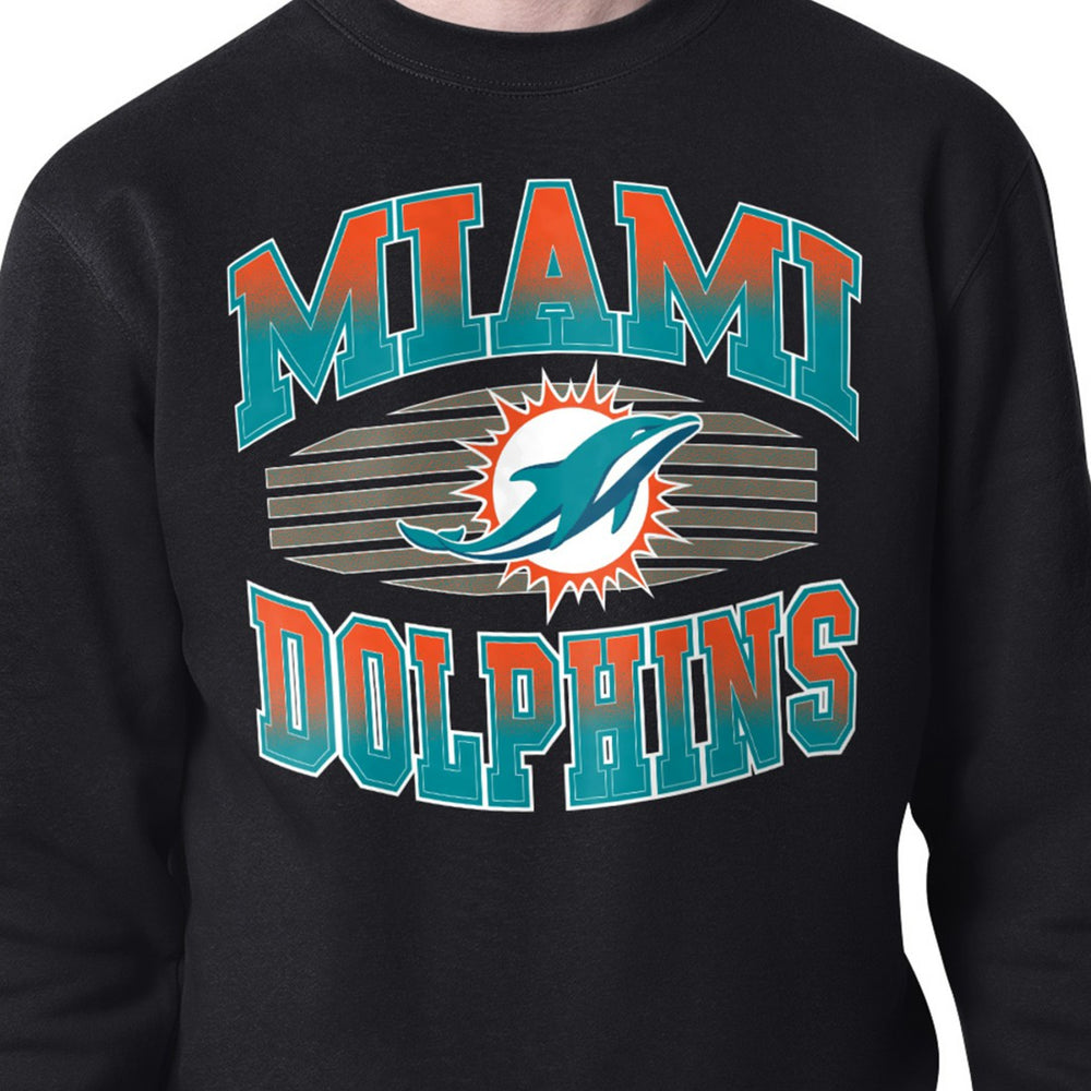 Miami Dolphins Starter Team Grit Graphic Fleece Pullover Sweatshirt Black - NFL