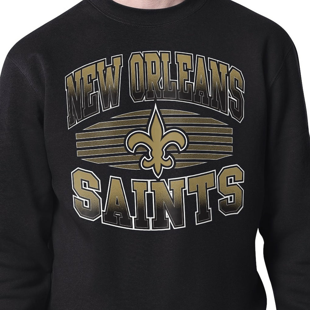 New Orleans Saints Starter Team Grit Graphic Fleece Pullover Sweatshirt Black - NFL