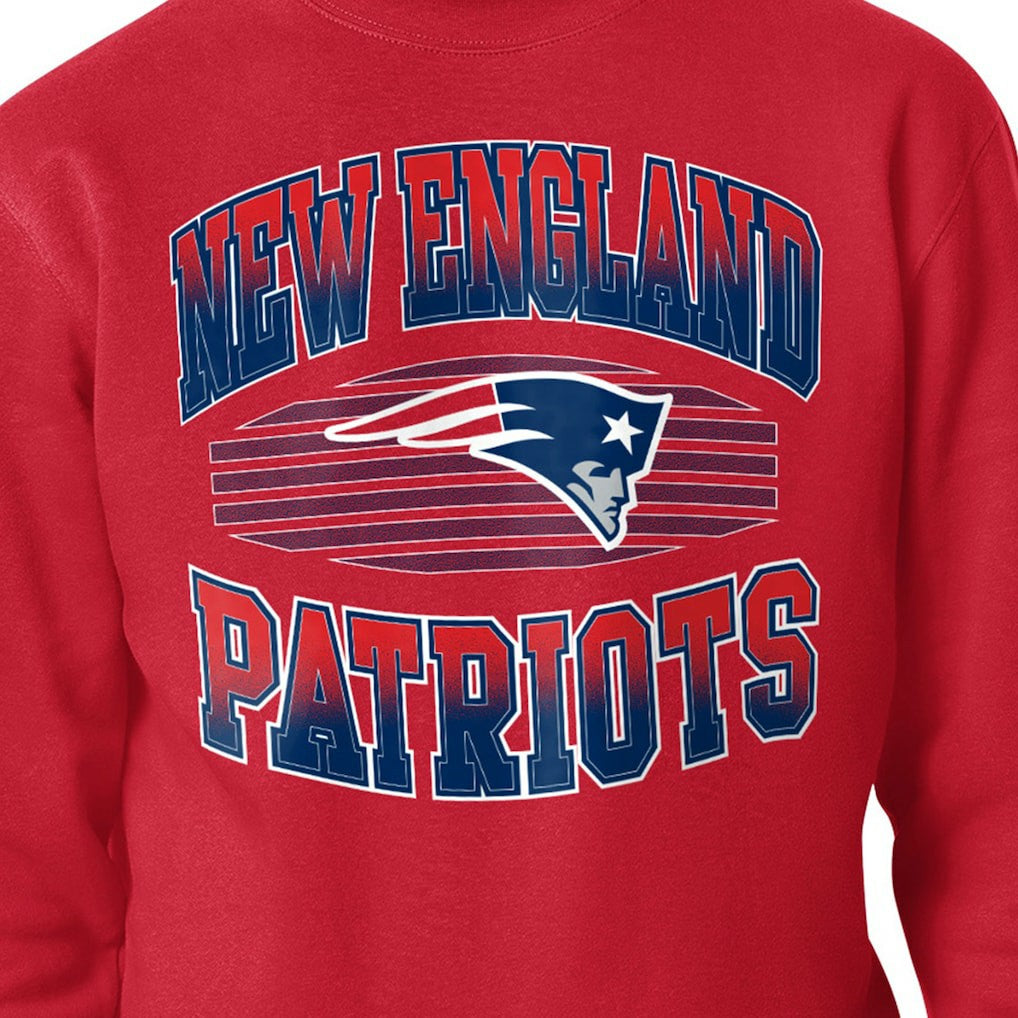 New England Patriots Starter Team Grit Graphic Fleece Pullover Sweatshirt Red - NFL