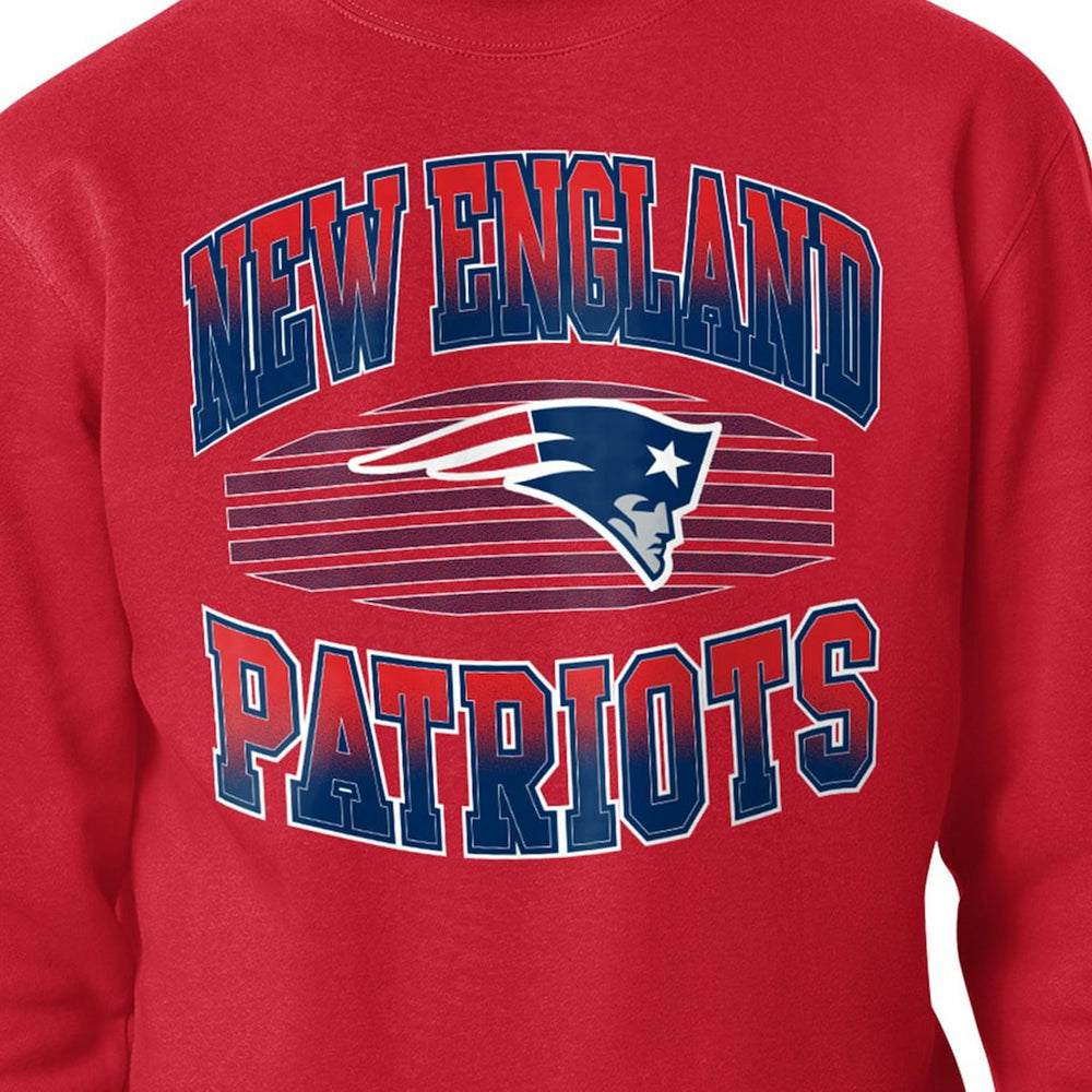 New England Patriots Starter Team Grit Graphic Fleece Pullover Sweatshirt Red - NFL