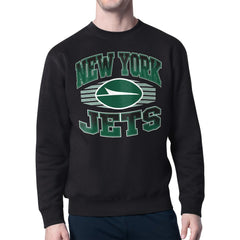 New York Jets Starter Team Grit Graphic Fleece Pullover Sweatshirt Black - NFL