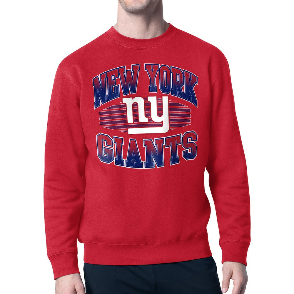 New York Giants Starter Team Grit Graphic Fleece Pullover Sweatshirt Red - NFL