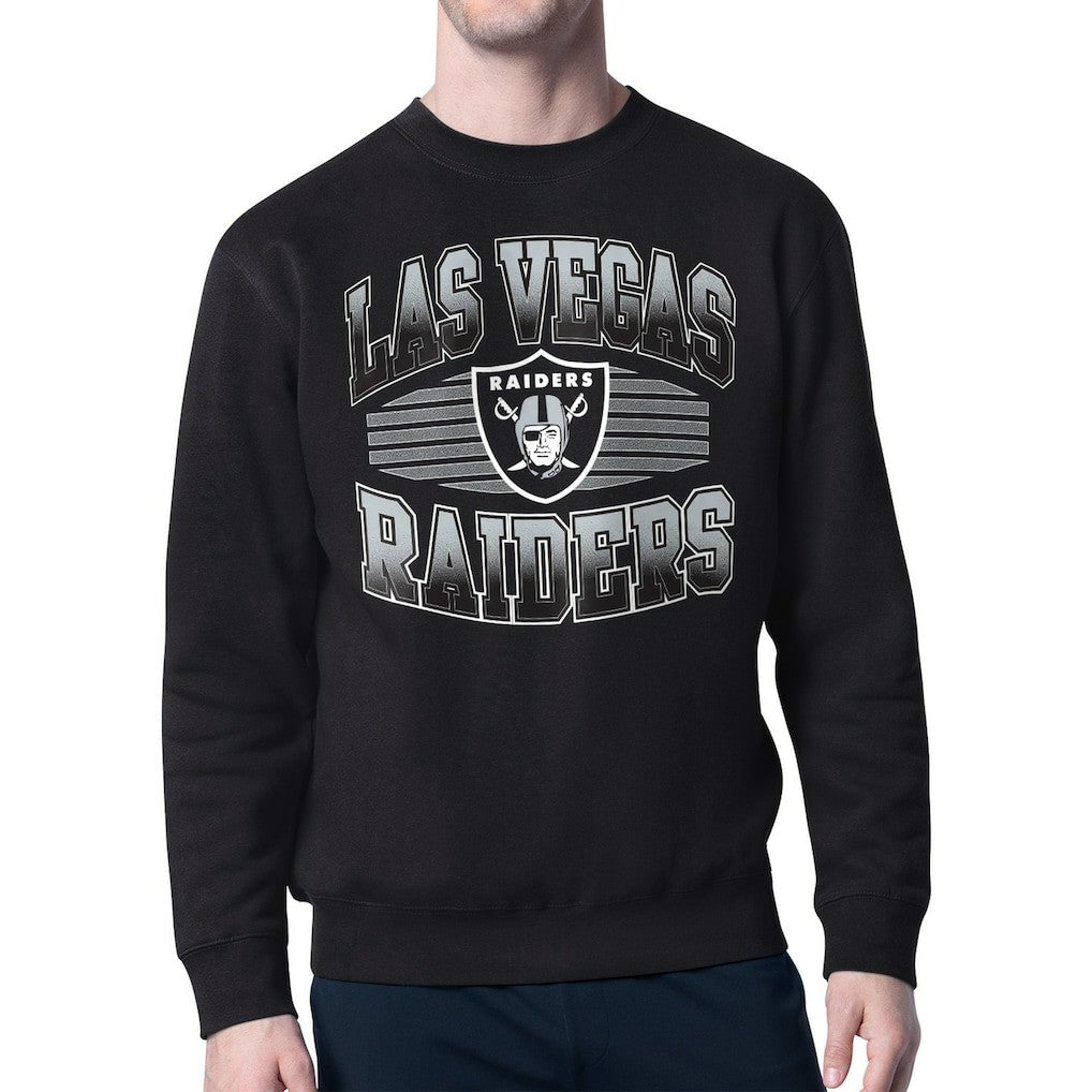 Las Vegas Raiders Starter Team Grit Graphic Fleece Pullover Sweatshirt Black - NFL