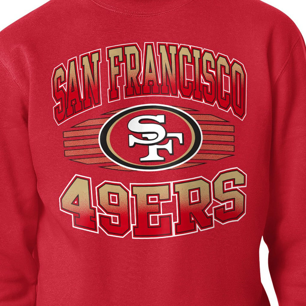 San Francisco 49ers Starter Team Grit Graphic Fleece Pullover Sweatshirt Scarlet - NFL