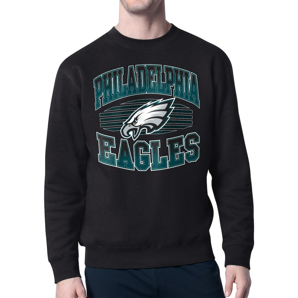 Philadelphia Eagles Starter Team Grit Graphic Fleece Pullover Sweatshirt Black - NFL