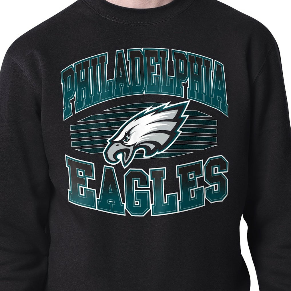 Philadelphia Eagles Starter Team Grit Graphic Fleece Pullover Sweatshirt Black - NFL