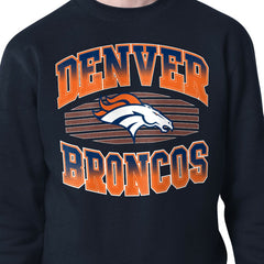 Denver Broncos Starter Team Grit Graphic Fleece Pullover Sweatshirt Navy - NFL