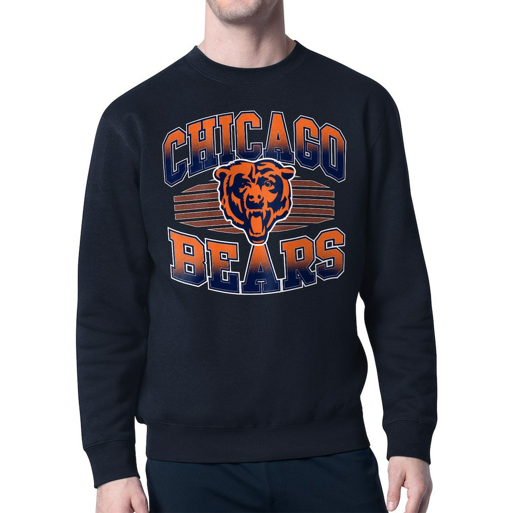 Chicago Bears Starter Team Grit Graphic Fleece Pullover Sweatshirt Navy - NFL