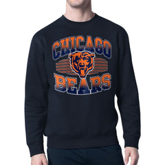 Chicago Bears Starter Team Grit Graphic Fleece Pullover Sweatshirt Navy - NFL