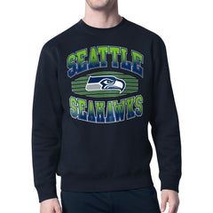 Seattle Seahawks Starter Team Grit Graphic Fleece Pullover Sweatshirt College Navy - NFL