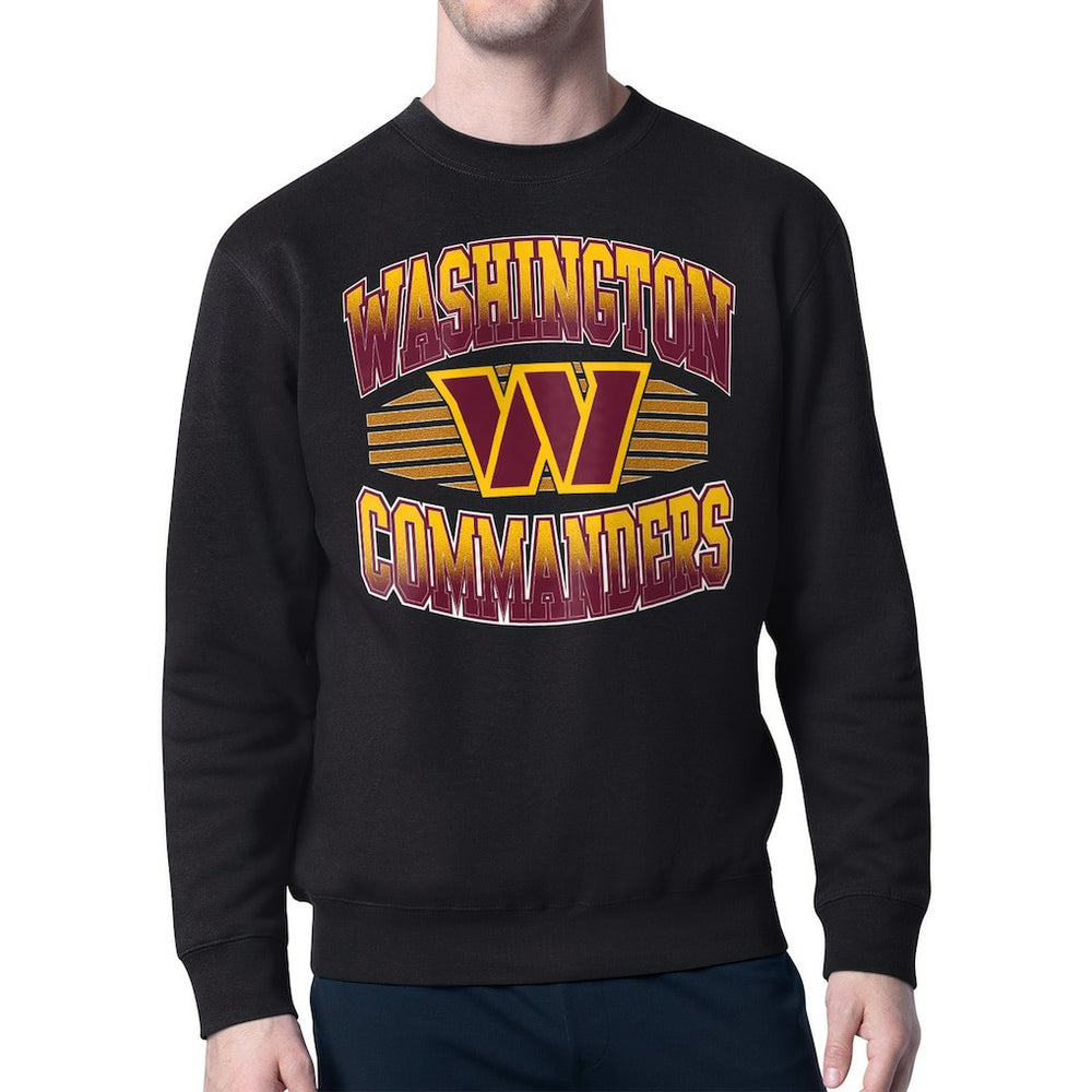 Washington Commanders Starter Team Grit Graphic Fleece Pullover Sweatshirt Black - NFL