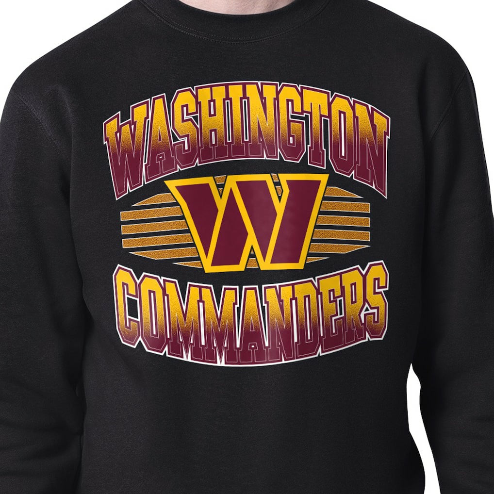Washington Commanders Starter Team Grit Graphic Fleece Pullover Sweatshirt Black - NFL