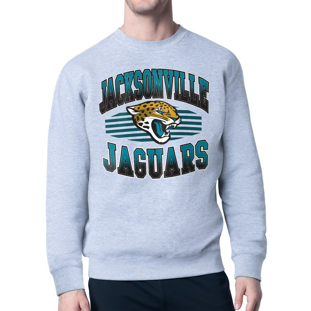 Jacksonville Jaguars Starter Team Grit Graphic Fleece Pullover Sweatshirt Heather Gray - NFL