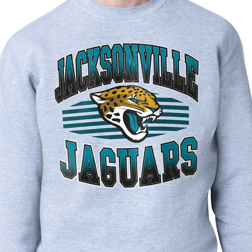 Jacksonville Jaguars Starter Team Grit Graphic Fleece Pullover Sweatshirt Heather Gray - NFL
