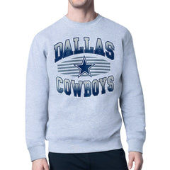 Dallas Cowboys Starter Team Grit Graphic Fleece Pullover Sweatshirt Heather Gray - NFL