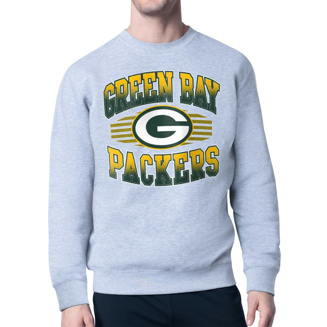 Green Bay Packers Starter Team Grit Graphic Fleece Pullover Sweatshirt Heather Gray - NFL